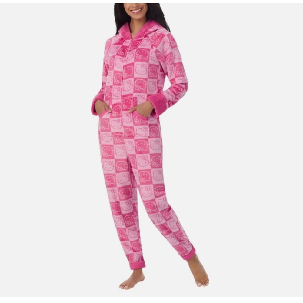 Character Women's One-Piece Pajama - Pink - Hello Kitty Small - Picture 3 of 4